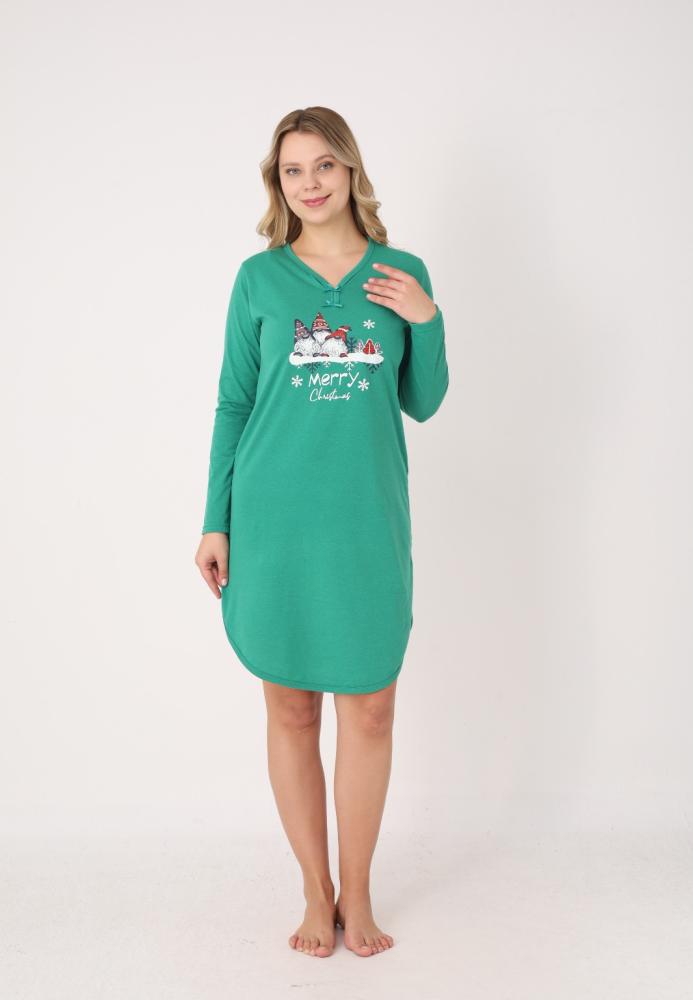 Camasa de noapte Craciun,Imprimeu Merry Christmas,En-gros